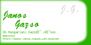 janos gazso business card